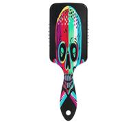 Rock Roll Skull Bones Peigne de massage pour cheveux noirs, brosse à cheveux antistatique, brosse à cheveux saine, brosse de voyage pour femme