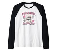 Rock & Roll Skull Stars Rock Fest Tour Vintage Manche Raglan