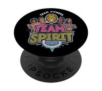 Rock & Roll Votre Style de Vie sain avec Team Spirt Lion PopSockets PopGrip Adhésif