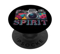 Rock & Roll Your Healthy Life Style Team Spirit Photographe PopSockets PopGrip Adhésif