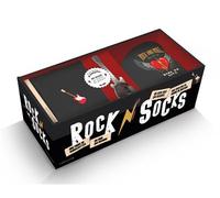 Collectif – Rock & Socks ! – Coffret avec mug, cuillère guitare, chaussettes et livret 100 questions