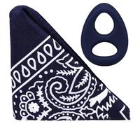 Rock Solid The Code - Anneau pénien en silicone avec bandana assorti | Anneau en C extensible sans danger pour le corps pour des érections plus longues, plus dures, un retard et un boost d'endurance