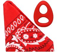 Rock Solid The Code - Anneau pénien en silicone avec bandana assorti | Anneau en C extensible sans danger pour le corps pour des érections plus longues, plus dures, un retard et un boost d'endurance