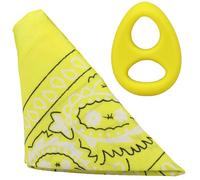 Rock Solid The Code - Anneau pénien en silicone avec bandana assorti | Anneau en C extensible sans danger pour le corps pour des érections plus longues, plus dures, un retard et un boost d'endurance