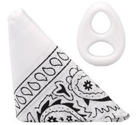 Rock Solid The Code - Anneau pénien en silicone avec bandana assorti | Anneau en C extensible sans danger pour le corps pour des érections plus longues, plus dures, un retard et un boost d'endurance