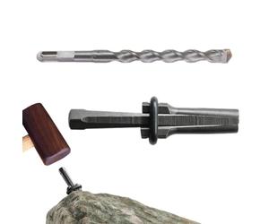Rock Splitting Wedges, Heavy Duty Stone Splitter Tool Set, Concrete Marble Granite Boulder Breaking Kit For Limestone Volcanic Rock Masonry Construction Demolition Quarrying And Stone Processing Use