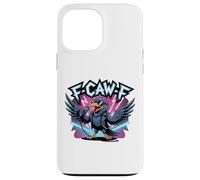 Rock Star, F-CAW-F Raven Gothic Art, Crow Funny Meme Coque pour iPhone 13 Pro Max