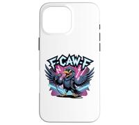 Rock Star, F-CAW-F Raven Gothic Art, Crow Funny Meme Coque pour iPhone 16 Pro Max