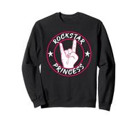 Rock Star Princess Girl Rocker Cornes à Main Rock and Roll Sweatshirt