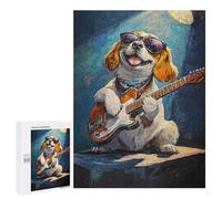 Rock Star Pup with Guitar -1 Puzzle 1000 Pièces Educa Jouet en Bois Cadeau Unique Décoration Intérieure Jeu Éducatif Challenge Toy Adultes Et Enfants À Partir De 14 Ans 500 PCS