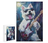 Rock Star Pup with Guitar -11 Puzzle 1000 Pièces Educa Jouet en Bois Cadeau Unique Décoration Intérieure Jeu Éducatif Challenge Toy Adultes Et Enfants À Partir De 14 Ans 1000 PCS