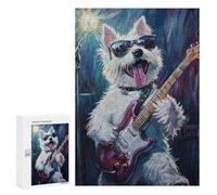 Rock Star Pup with Guitar -11 Puzzle 300 Pièces Educa Jouet en Bois Cadeau Unique Décoration Intérieure Jeu Éducatif Challenge Toy Adultes Et Enfants À Partir De 14 Ans 300 PCS