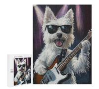 Rock Star Pup with Guitar -13 Puzzle 1000 Pièces Educa Jouet en Bois Cadeau Unique Décoration Intérieure Jeu Éducatif Challenge Toy Adultes Et Enfants À Partir De 14 Ans 500 PCS
