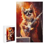 Rock Star Pup with Guitar -2 Puzzle 1000 Pièces Educa Jouet en Bois Cadeau Unique Décoration Intérieure Jeu Éducatif Challenge Toy Adultes Et Enfants À Partir De 14 Ans 1000 PCS