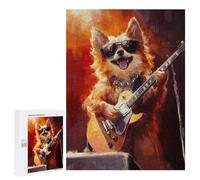 Rock Star Pup with Guitar -2 Puzzle 1000 Pièces Educa Jouet en Bois Cadeau Unique Décoration Intérieure Jeu Éducatif Challenge Toy Adultes Et Enfants À Partir De 14 Ans 500 PCS