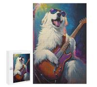 Rock Star Pup with Guitar -3 Puzzle 1000 Pièces Educa Jouet en Bois Cadeau Unique Décoration Intérieure Jeu Éducatif Challenge Toy Adultes Et Enfants À Partir De 14 Ans 1000 PCS