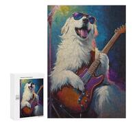 Rock Star Pup with Guitar -3 Puzzle 1000 Pièces Educa Jouet en Bois Cadeau Unique Décoration Intérieure Jeu Éducatif Challenge Toy Adultes Et Enfants À Partir De 14 Ans 300 PCS