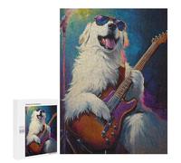 Rock Star Pup with Guitar -3 Puzzle 1000 Pièces Educa Jouet en Bois Cadeau Unique Décoration Intérieure Jeu Éducatif Challenge Toy Adultes Et Enfants À Partir De 14 Ans 500 PCS