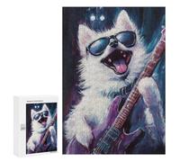 Rock Star Pup with Guitar -6 Puzzle 1000 Pièces Educa Jouet en Bois Cadeau Unique Décoration Intérieure Jeu Éducatif Challenge Toy Adultes Et Enfants À Partir De 14 Ans 300 PCS