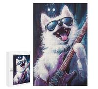 Rock Star Pup with Guitar -6 Puzzle 1000 Pièces Educa Jouet en Bois Cadeau Unique Décoration Intérieure Jeu Éducatif Challenge Toy Adultes Et Enfants À Partir De 14 Ans 1000 PCS