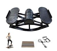 Rock Stepper Side to Side, Stepper de Fitness à Balancement latéral, Suivre Le Temps, Les répétitions, Les Calories avec Affichage numérique pour Les Jambes, Les fessiers et Les abdominaux Black