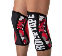 RockTape Assassins Protèges-genoux, Genouillères d'entraînemente en néoprène, durables et confortables, Camo Rouge, XL, Pack 2
