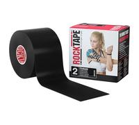 RockTape Mixte Noir RockTape bande Kinésiologique Mixte Adulte Black 5cmx5m, Noir avec logo, Rouge union jack, Beige, Rose, Bleu, Noir, 5cm x 5m Roll EU