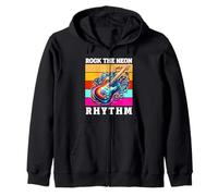 Rock The Neon Rhythm (guitare électrique) Sweat à Capuche
