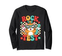 Rock The Test Day Motivational Cat Manche Longue