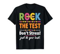 Rock The Test Dont Stress Citation de Motivation pour l'école T-Shirt
