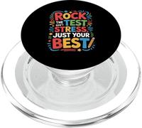 Rock The Test Dont Stress Dont Stress Dont Funny Motivational Saying PopSockets PopGrip pour MagSafe
