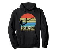 Rock The Test Dont Stress Test Day Funny Testing Day Profesor Sweat à Capuche