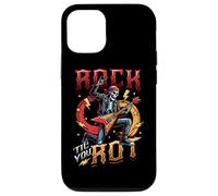 Rock Til You Rot Rock Music Guitare Squelette Rocker Coque pour iPhone 12/12 Pro