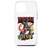 Rock Til You Rot Rock Music Guitare Squelette Rocker Coque pour iPhone 12 Pro Max