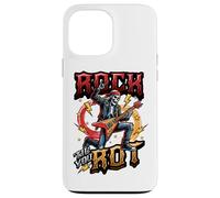 Rock Til You Rot Rock Music Guitare Squelette Rocker Coque pour iPhone 13 Pro Max
