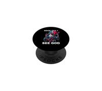 Rock Till I See God Christian Metal Guitar Energy PopSockets PopGrip Adhésif