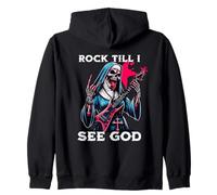 Rock Till I See God Christian Metal Guitar Energy Sweat à Capuche