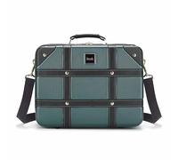 Rock Vanity vintage à coque rigide - Bagages à main approuvés, bandoulière amovible et poignée de valise, fermetures éclair verrouillables - 29,5 x 37 x 19 cm 1,3 kg, vert émeraude, 29.5 x 37 x19cm
