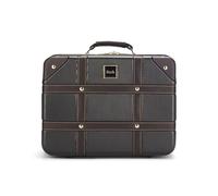 Rock Vanity vintage à coque rigide en noir - Bagage à main approuvé, bandoulière amovible et poignée de valise, fermetures éclair verrouillables - 29,5 x 37 x 19 cm 1,3 kg