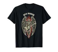 Rock Warrior Angel Guitare Vintage Rock Music T-Shirt