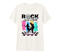 Rockabilly Années 50 60 Style Rétro Doo Wop Rock and Roll T-Shirt Haut de Gamme