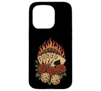 Rockabilly Casino Gothique Jeu de poker vintage Coque pour iPhone 15 Pro