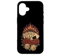 Rockabilly Casino Gothique Jeu de poker vintage Coque pour iPhone 16