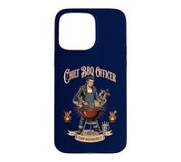 Rockabilly Grillmeister Chef BBQ Officer Coque pour iPhone 15 Pro Max