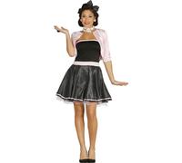Rockabilly Joie de vivre Rétro Chic Style Fifties Rose Glamour Tenue de fête Carnaval Chic, Taille : 42 - 44 (L) Couleur : Rose