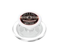 Rockabilly Music Lucky Devil Retro Vintage 1950's Rock Roll PopSockets PopGrip pour MagSafe