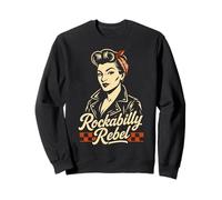 Rockabilly Pin Up Cowgirl Cherry Bomb Vintage Retro Années 50 Sweatshirt