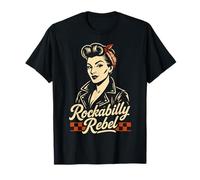 Rockabilly Pin Up Cowgirl Cherry Bomb Vintage Retro Années 50 T-Shirt