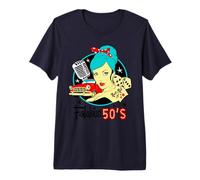 Rockabilly Pinup Vintage Années 50 Rock N Roll Swing Doo Wop T-Shirt Haut de Gamme