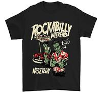 Rockabilly Weekend Music Hot Rod T-shirt pour homme 100 % coton, Noir , XXL